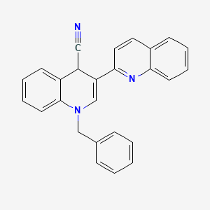 molecular formula C26H19N3 B11989588 1'-Benzyl-1',4'-dihydro-(2,3')biquinolinyl-4'-carbonitrile 