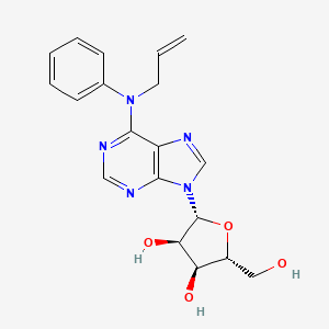 molecular formula C19H21N5O4 B1198962 (2R,3R,4S,5R)-2-(6-(Allyl(phenyl)amino)-9H-purin-9-yl)-5-(hydroxymethyl)tetrahydrofuran-3,4-diol CAS No. 71735-91-6