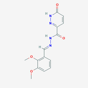 molecular formula C14H14N4O4 B11989655 N'-[(E)-(2,3-dimethoxyphenyl)methylidene]-6-oxo-1,6-dihydro-3-pyridazinecarbohydrazide 