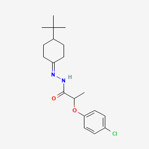 molecular formula C19H27ClN2O2 B11989666 N'-(4-Tert-butylcyclohexylidene)-2-(4-chlorophenoxy)propanohydrazide CAS No. 303086-82-0