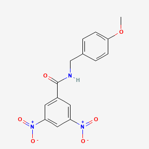 molecular formula C15H13N3O6 B11989752 N-(4-methoxybenzyl)-3,5-dinitrobenzamide 