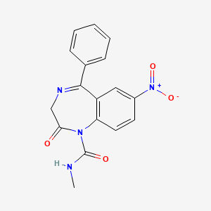 2,3-Dihydro-N-methyl-7-nitro-2-oxo-5-phenyl-1H-1,4-benzodiazepine-1-carboxamide