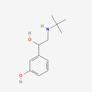 molecular formula C12H19NO2 B1198981 3-[2-(Tert-butylamino)-1-hydroxyethyl]phenol CAS No. 102722-01-0
