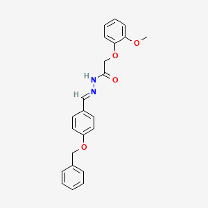molecular formula C23H22N2O4 B11989855 N'-(4-(Benzyloxy)benzylidene)-2-(2-methoxyphenoxy)acetohydrazide CAS No. 302910-14-1