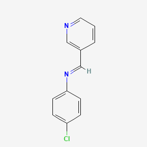 molecular formula C12H9ClN2 B11989912 Benzenamine, 4-chloro-N-(3-pyridinylmethylene)- CAS No. 41855-64-5