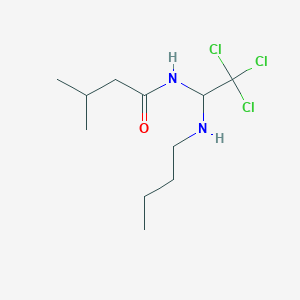 molecular formula C11H21Cl3N2O B11990098 N-[1-(butylamino)-2,2,2-trichloroethyl]-3-methylbutanamide 