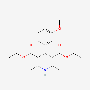 molecular formula C20H25NO5 B11990142 Diethyl 4-(3-methoxyphenyl)-2,6-dimethyl-1,4-dihydropyridine-3,5-dicarboxylate 