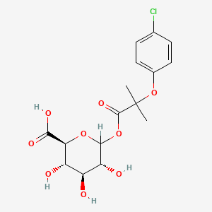 (2S,3S,4S,5R)-6-[2-(4-chlorophenoxy)-2-methylpropanoyl]oxy-3,4,5-trihydroxyoxane-2-carboxylic acid