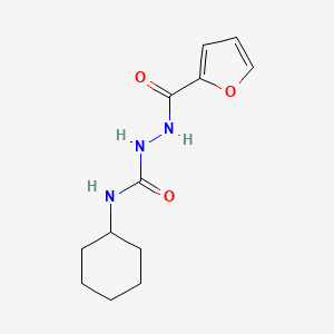 molecular formula C12H17N3O3 B11990200 N-Cyclohexyl-2-(2-furoyl)hydrazinecarboxamide 