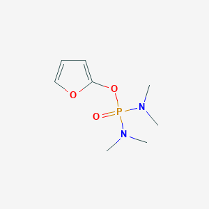 molecular formula C8H15N2O3P B11990222 Phosphorodiamidic acid, tetramethyl-, 2-furanyl ester CAS No. 105262-58-6