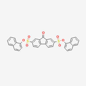 molecular formula C33H20O7S2 B11990230 DI(1-Naphthyl) 9-oxo-9H-fluorene-2,7-disulfonate 