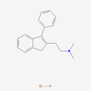 molecular formula C19H22BrN B119904 N,N-Dimethyl-3-phenyl-indene-2-ethylamine hydrobromide CAS No. 20845-65-2