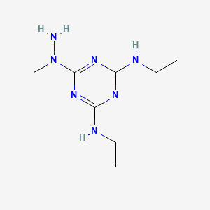 molecular formula C8H17N7 B1199040 6-[amino(methyl)amino]-N2,N4-diethyl-1,3,5-triazine-2,4-diamine 