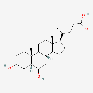 4-[(5R,8S,10R,13R,17R)-3,6-dihydroxy-10,13-dimethyl-2,3,4,5,6,7,8,9,11,12,14,15,16,17-tetradecahydro-1H-cyclopenta[a]phenanthren-17-yl]pentanoic acid
