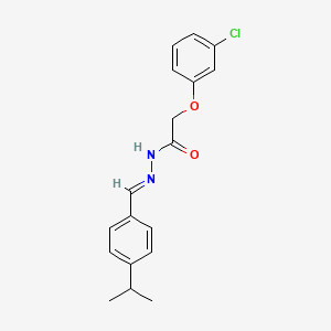 molecular formula C18H19ClN2O2 B11990507 2-(3-chlorophenoxy)-N'-{(E)-[4-(propan-2-yl)phenyl]methylidene}acetohydrazide 