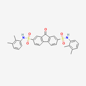 molecular formula C29H26N2O5S2 B11990616 N2,N7-Bis(2,3-dimethylphenyl)-9-oxo-9H-fluorene-2,7-disulfonamide CAS No. 303059-40-7