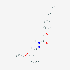 molecular formula C22H26N2O3 B11990625 N'-(2-(Allyloxy)benzylidene)-2-(4-butylphenoxy)acetohydrazide CAS No. 303087-24-3