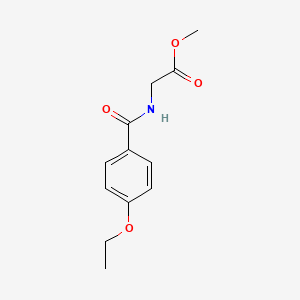 molecular formula C12H15NO4 B11990706 Methyl ((4-ethoxybenzoyl)amino)acetate 