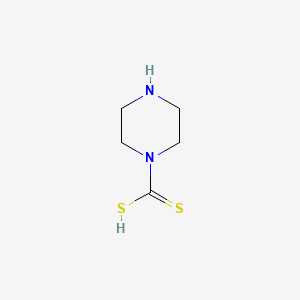 molecular formula C5H10N2S2 B1199072 1-哌嗪二硫代甲酸 CAS No. 99-00-3
