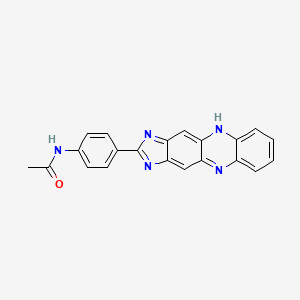 molecular formula C21H15N5O B11990754 N-(4-(1H-Imidazo(4,5-B)phenazin-2-YL)phenyl)acetamide CAS No. 114992-02-8