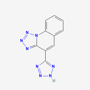 molecular formula C10H6N8 B1199093 Tetrazolast CAS No. 95104-27-1