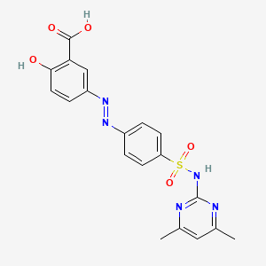 molecular formula C19H17N5O5S B1199094 Salazosulfadimidine CAS No. 2315-08-4
