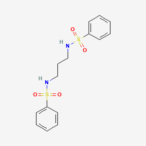 molecular formula C15H18N2O4S2 B11990987 N-[3-(benzenesulfonamido)propyl]benzenesulfonamide 