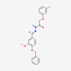 molecular formula C24H24N2O4 B11991016 N'-(4-(Benzyloxy)-3-methoxybenzylidene)-2-(3-methylphenoxy)acetohydrazide CAS No. 302909-68-8