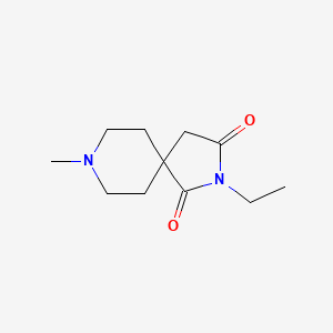 2-Ethyl-8-methyl-2,8-diazaspiro(4,5)decane-1,3-dione