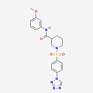 N-(3-methoxyphenyl)-1-[4-(1-tetrazolyl)phenyl]sulfonyl-3-piperidinecarboxamide