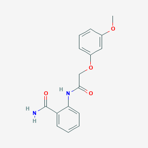 molecular formula C16H16N2O4 B1199122 2-[2-(3-METHOXYPHENOXY)ACETAMIDO]BENZAMIDE 