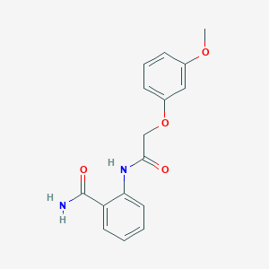 2-[[2-(3-Methoxyphenoxy)-1-oxoethyl]amino]benzamide
