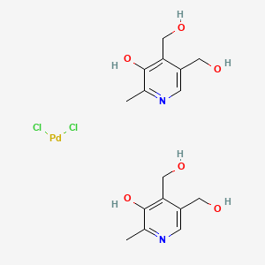 molecular formula C16H22Cl2N2O6Pd B1199130 Dichlorobispyridoxolpalladium (II) CAS No. 84180-62-1