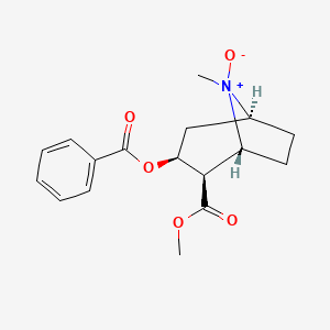 molecular formula C17H21NO5 B1199134 methyl (1R,2R,3S,5S)-3-benzoyloxy-8-methyl-8-oxido-8-azoniabicyclo[3.2.1]octane-2-carboxylate CAS No. 72182-46-8