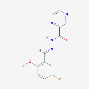 molecular formula C13H11BrN4O2 B11991413 N'-[(E)-(5-bromo-2-methoxyphenyl)methylidene]-2-pyrazinecarbohydrazide 