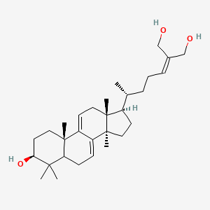 molecular formula C30H48O3 B1199146 2-[(4R)-4-[(3S,10S,13R,14R,17R)-3-羟基-4,4,10,13,14-五甲基-2,3,5,6,12,15,16,17-八氢-1H-环戊[a]菲并蒽-17-基]戊叉-1-烯基]丙烷-1,3-二醇 