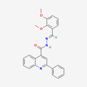 molecular formula C25H21N3O3 B11991468 N'-[(E)-(2,3-dimethoxyphenyl)methylidene]-2-phenylquinoline-4-carbohydrazide 