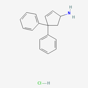 molecular formula C17H18ClN B1199157 4,4-Diphenyl-2-cyclopentenylamine CAS No. 56740-43-3