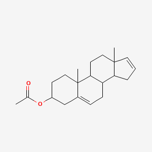 molecular formula C21H30O2 B11991620 Androsta-5,16-dien-3-yl acetate CAS No. 1236-14-2
