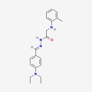 molecular formula C20H26N4O B11991667 N'-(4-(Diethylamino)benzylidene)-2-(2-toluidino)acetohydrazide CAS No. 303064-58-6