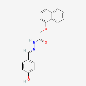 molecular formula C19H16N2O3 B11991695 N'-[(E)-(4-hydroxyphenyl)methylidene]-2-(1-naphthyloxy)acetohydrazide 