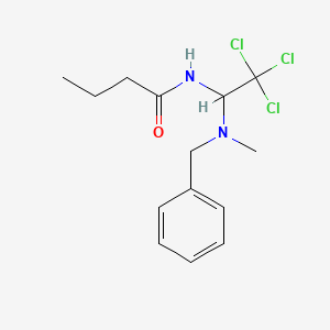 molecular formula C14H19Cl3N2O B11991826 N-{1-[benzyl(methyl)amino]-2,2,2-trichloroethyl}butanamide 