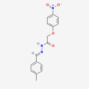 molecular formula C16H15N3O4 B11991884 N'-(4-Methylbenzylidene)-2-(4-nitrophenoxy)acetohydrazide CAS No. 303064-06-4