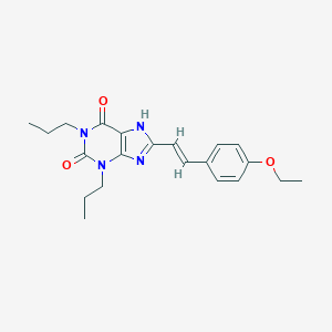 molecular formula C21H26N4O3 B119919 (E)-8-(4-Ethoxystyryl)-1,3-dipropylxanthine CAS No. 151539-41-2