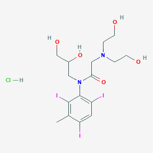 molecular formula C16H24ClI3N2O5 B1199196 Triiodamine CAS No. 34722-70-8