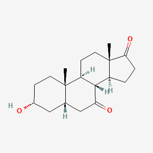 molecular formula C19H28O3 B1199199 3-Hydroxyandrostane-7,17-dione CAS No. 39201-24-6