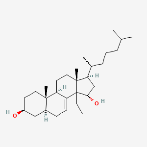molecular formula C29H50O2 B1199201 14-Ethylcholest-7-ene-3,15-diol CAS No. 64153-52-2