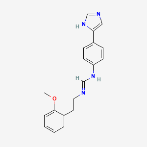 molecular formula C19H20N4O B1199209 N-[4-(1H-imidazol-5-yl)phenyl]-N'-[2-(2-methoxyphenyl)ethyl]methanimidamide CAS No. 167172-77-2