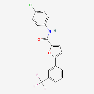 molecular formula C18H11ClF3NO2 B11992114 N-(4-chlorophenyl)-5-[3-(trifluoromethyl)phenyl]furan-2-carboxamide 