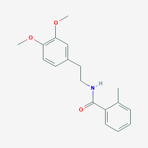 molecular formula C18H21NO3 B11992168 N-[2-(3,4-dimethoxyphenyl)ethyl]-2-methylbenzamide 
